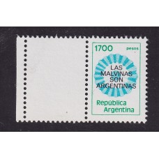ARGENTINA 1982 GJ 2022ACZ ESTAMPILLA CON COMPLEMENTO NUEVA MINT PAPEL FLUOR U$ 30